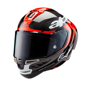 Alpinestars Supertech R10 - Element Sort/Carbon/Fluo R�d/Hvid