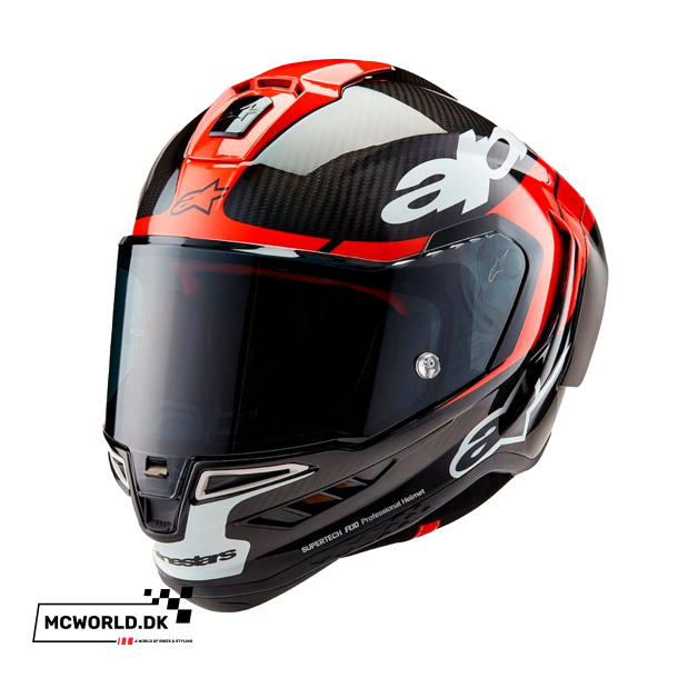 Alpinestars Supertech R10 - Element Sort/Carbon/Fluo R�d/Hvid