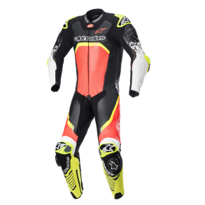 Alpinestars 1-delt l�derdragt - GP TECH v4 Tech Air Sort/R�d/Gul