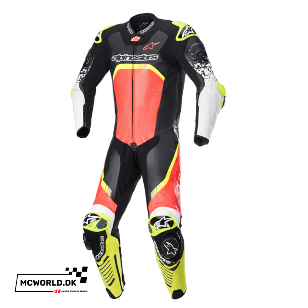 Alpinestars 1-delt l�derdragt - GP TECH v4 Tech Air Sort/R�d/Gul