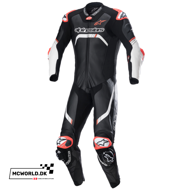 Alpinestars 1-delt l�derdragt - GP TECH v4 Tech Air Sort/Hvid