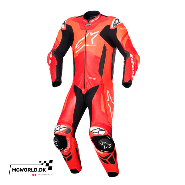 Alpinestars 1-delt l�derdragt - GP Plus v4 Sprint R�d/Fluo