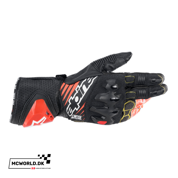 Alpinestars Handsker GP-Tech V2 -  Sort/Hvid/R�d Fluo