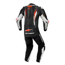 Alpinestars 1-delt l�derdragt - GP Tech v5 Sort/Hvid/ Fluo R�d