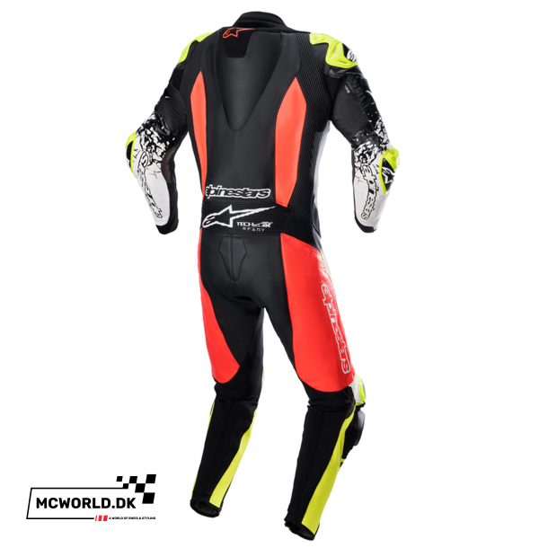 Alpinestars 1-delt l�derdragt - GP TECH v4 Tech Air Sort/R�d/Gul