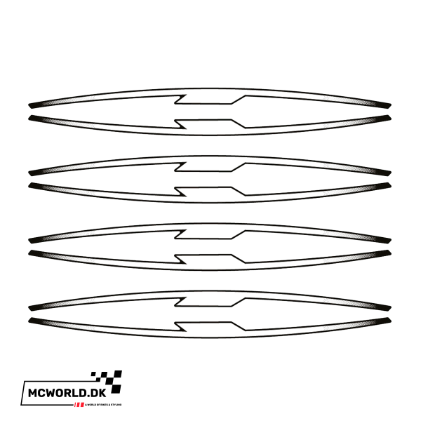 Puig Performance Rim Stripes - Hvid