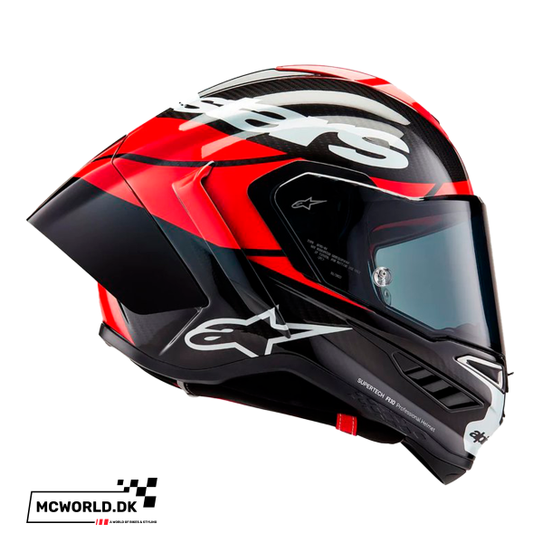 Alpinestars Supertech R10 - Element Sort/Carbon/Fluo R�d/Hvid