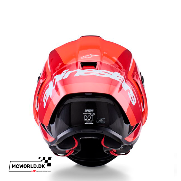 Alpinestars Supertech S-R10 Hjelm Arius - Sort/Hvid/Duo R�d