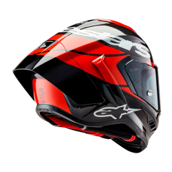Alpinestars Supertech R10 - Element Sort/Carbon/Fluo R�d/Hvid