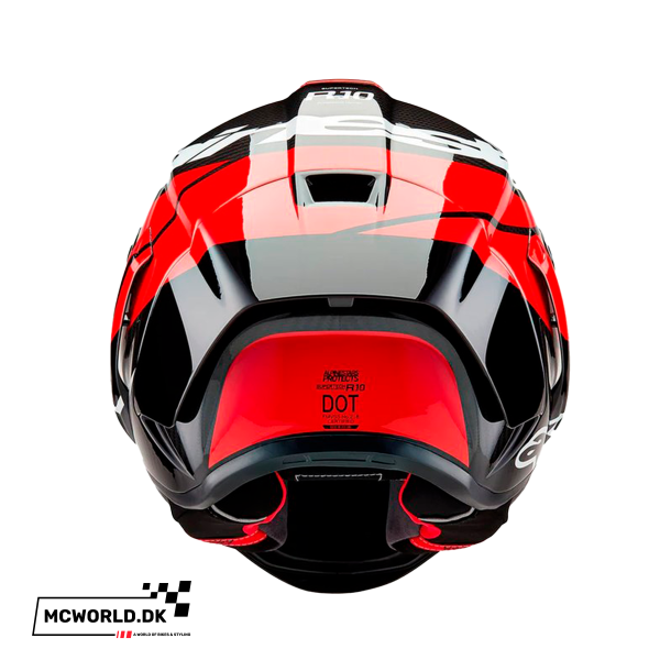 Alpinestars Supertech R10 - Element Sort/Carbon/Fluo R�d/Hvid