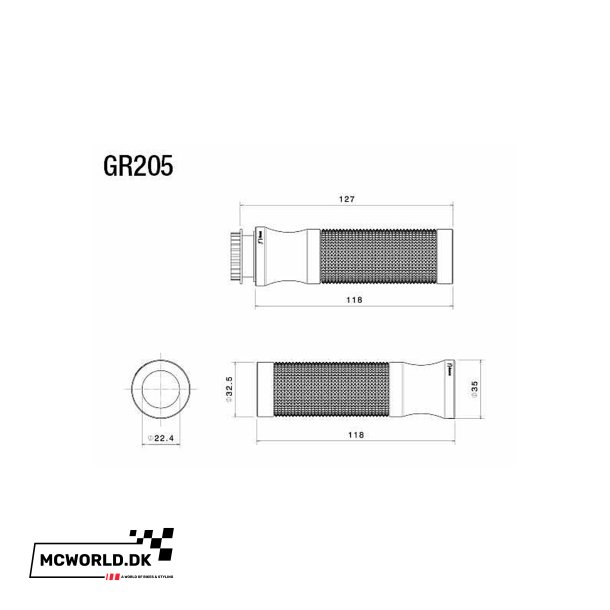 Rizoma Sport Line hndtag - 22 mm. - Rd
